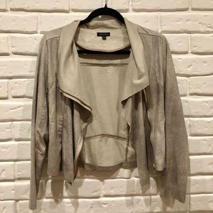 Lightweight faux leather beige jacket